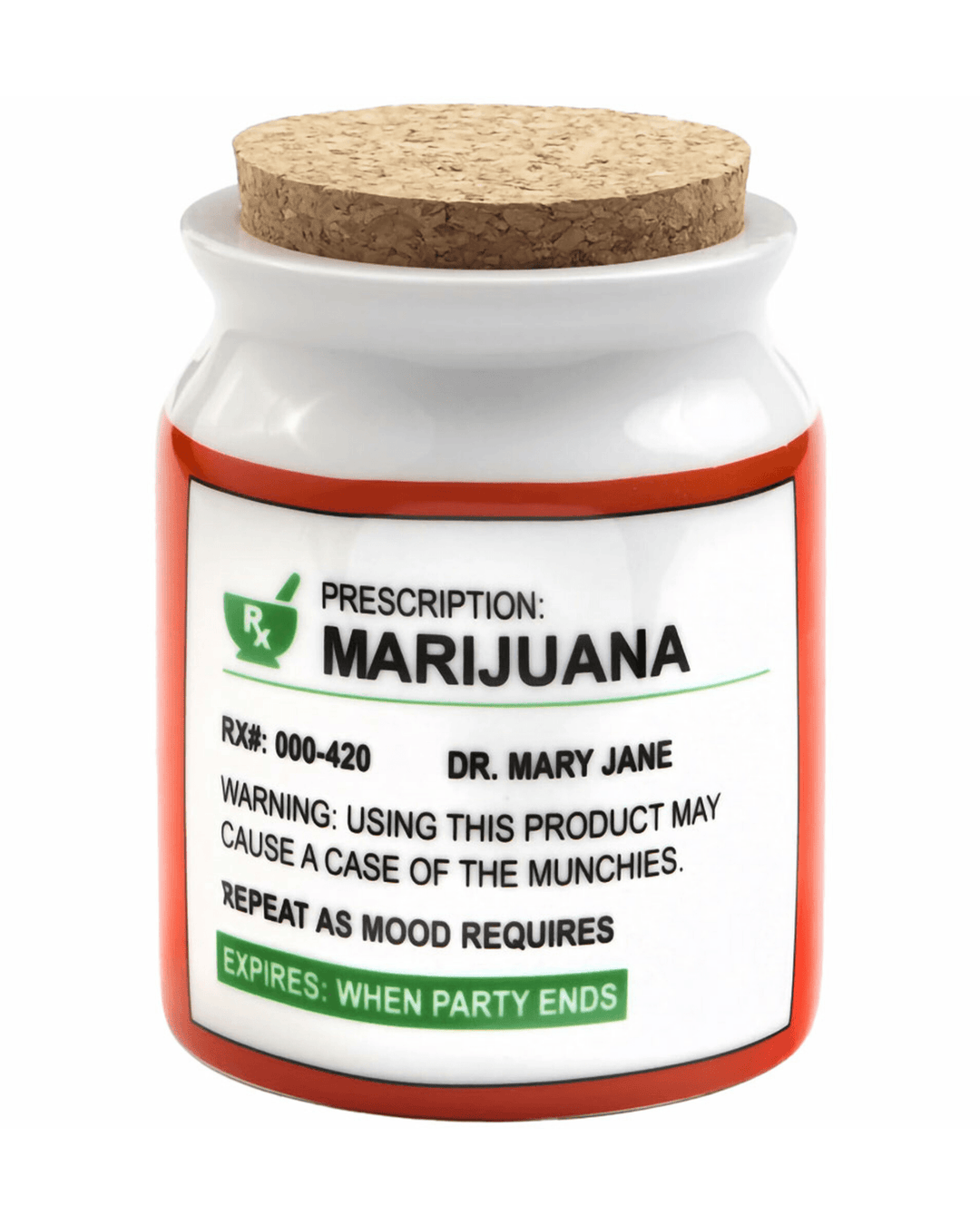 marijuana ceramic stash jar with cork lid smell proof