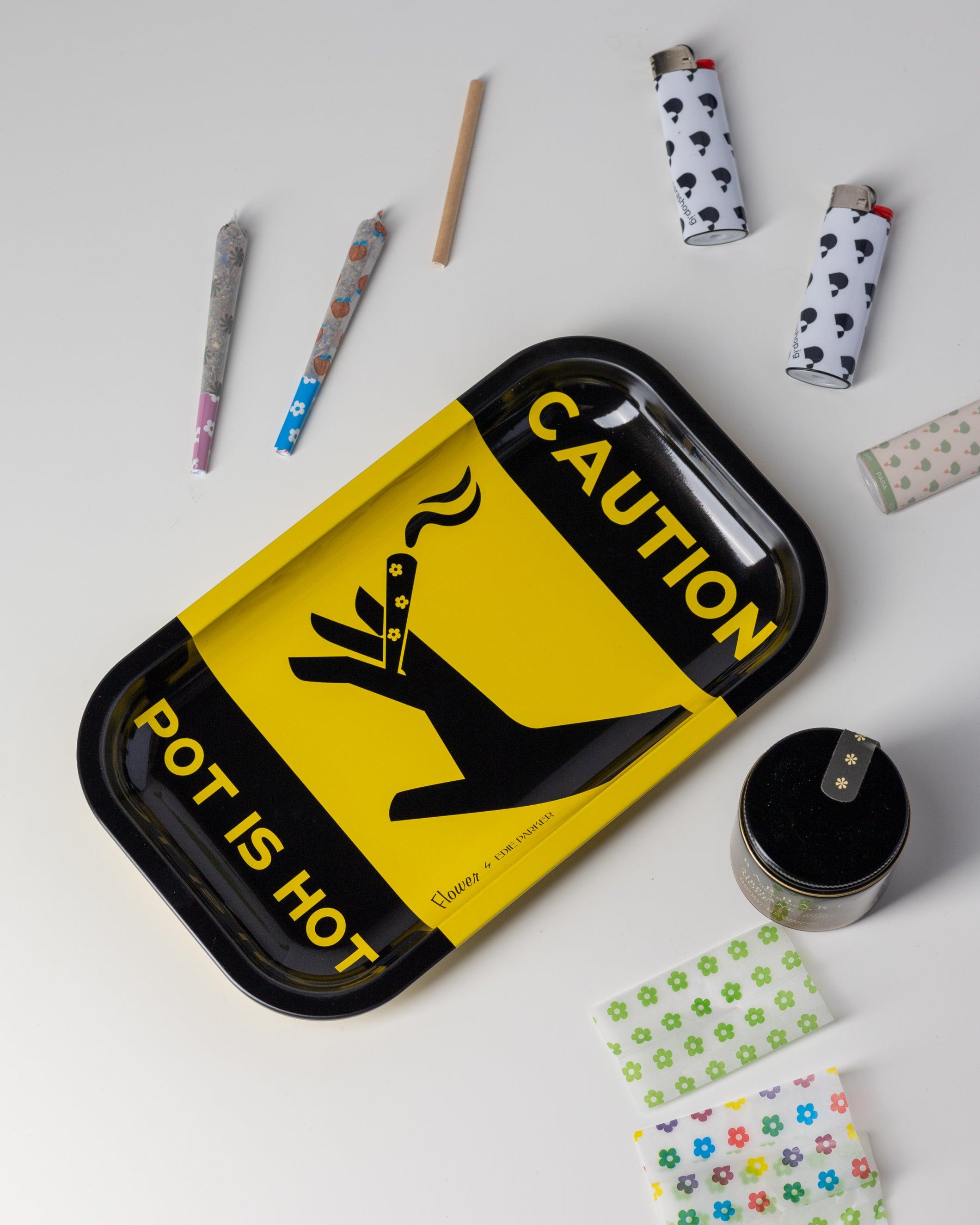 Shop Edie Parker Flower Smoking Accessories Rolling Tray PARA