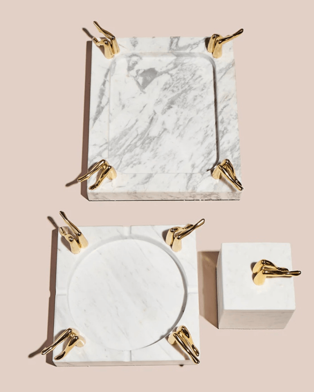 marble and brass smoking accessories set her highness
