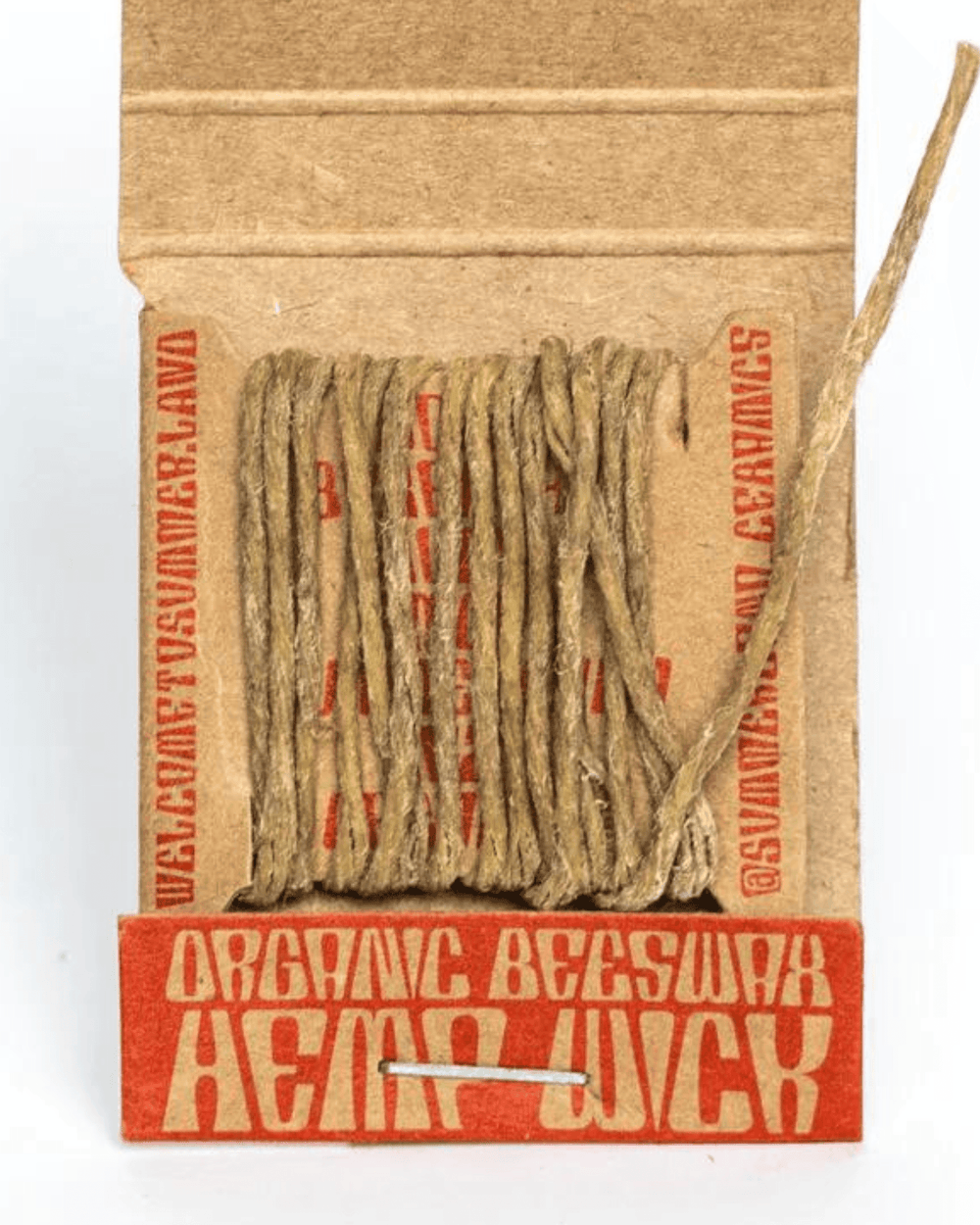 organic beeswax hemp wick rope