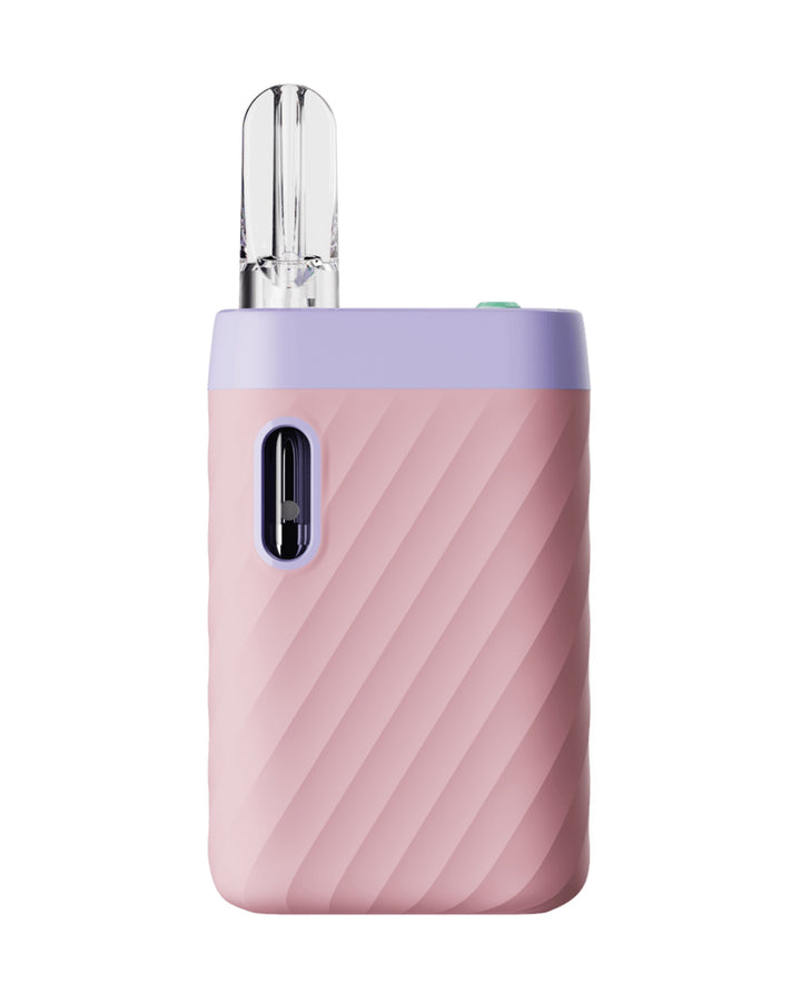 Discrete vape battery in pink silicone.