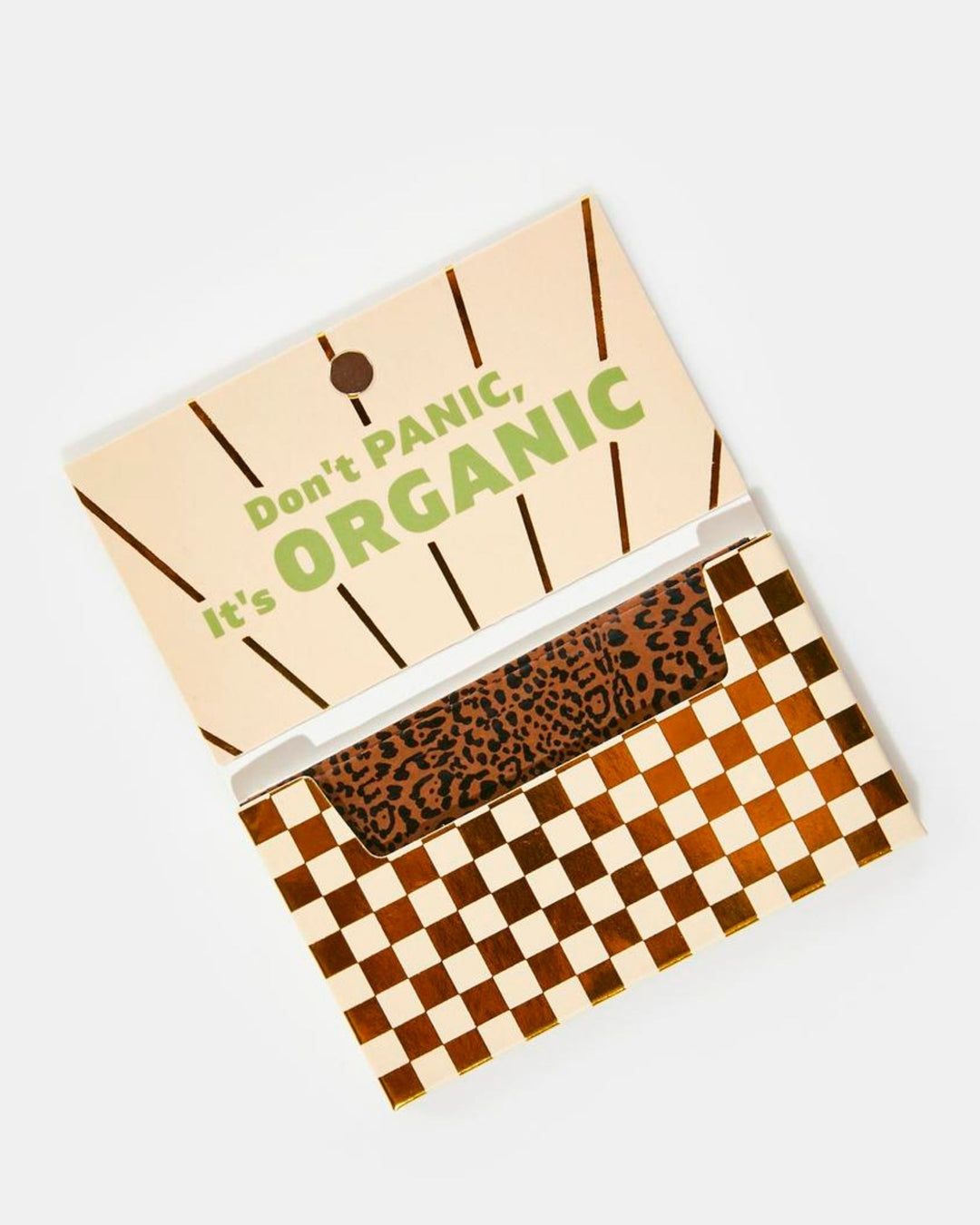 Field Trip leopard pattern rolling paper booklet.