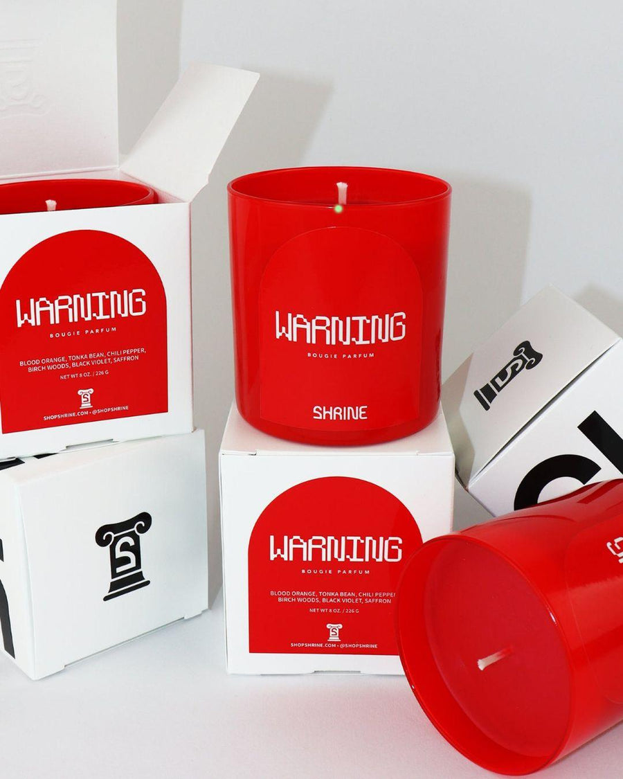 Shop SHRINE CANDLES Warning Aesthetic Candles PARA Shop