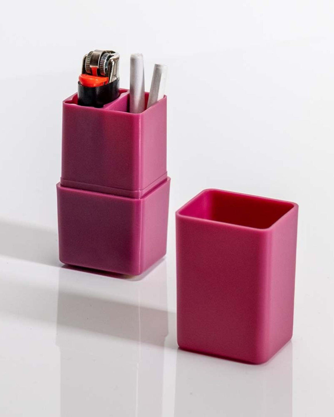 Cute pink smell proof joint storage container.