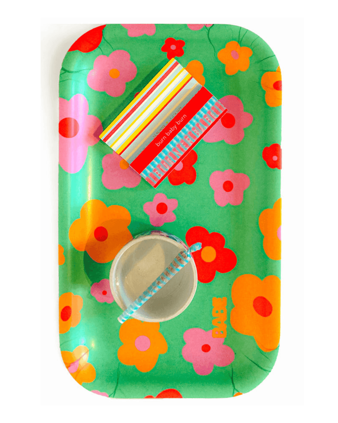 Shop Cute 70s Floral Rolling Tray By Burner Babe- PARA