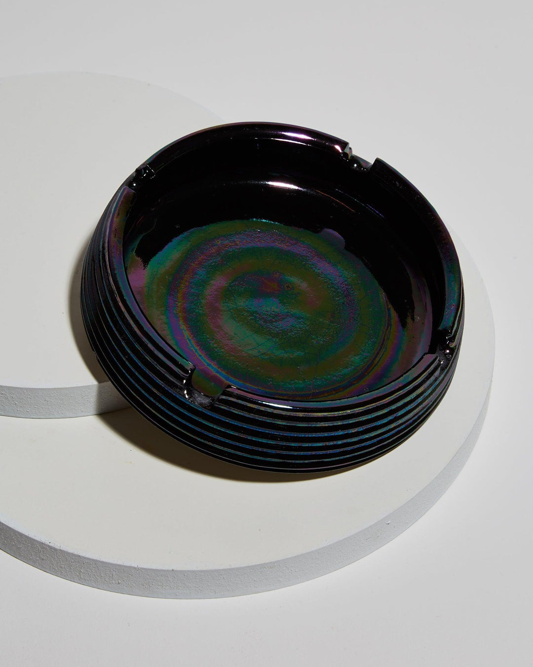 Ribbed Ceramic Ashtray