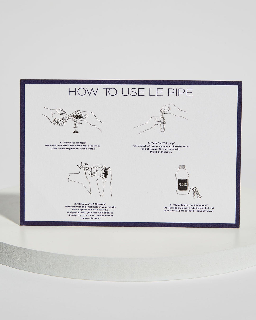 house of puff le pipe instructions card
