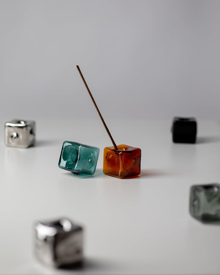 Cube Glass Pipe | Chrome Edition