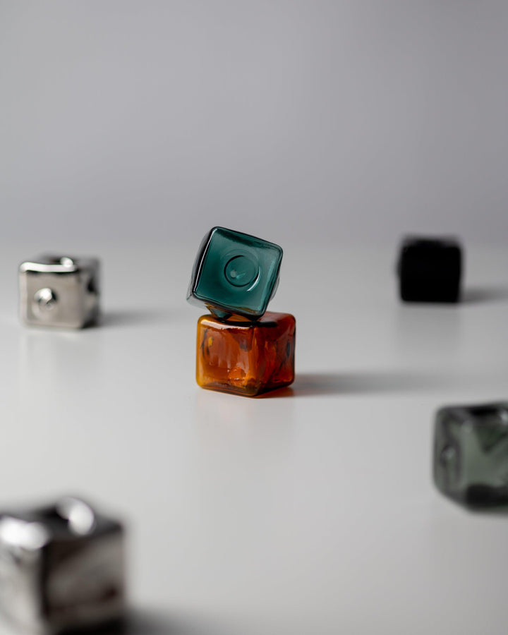 Cube Glass Pipe | Chrome Edition