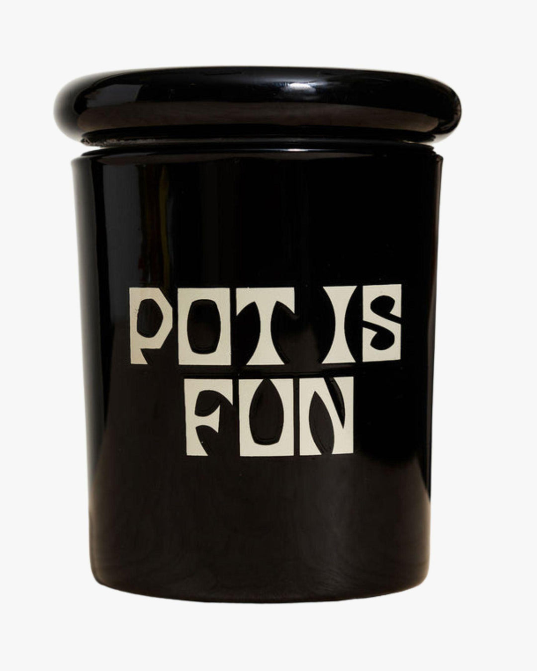 pot is fun ceramic stash jar silicone lid